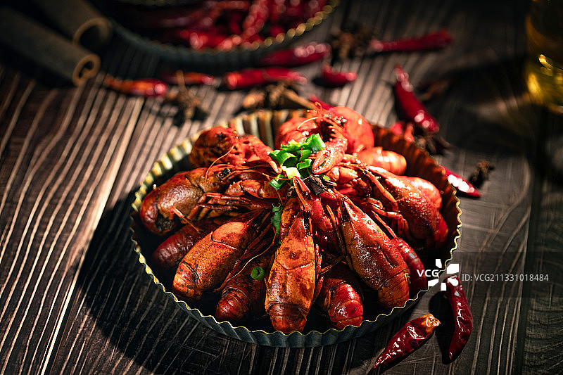 中华美食麻辣小龙虾图片素材