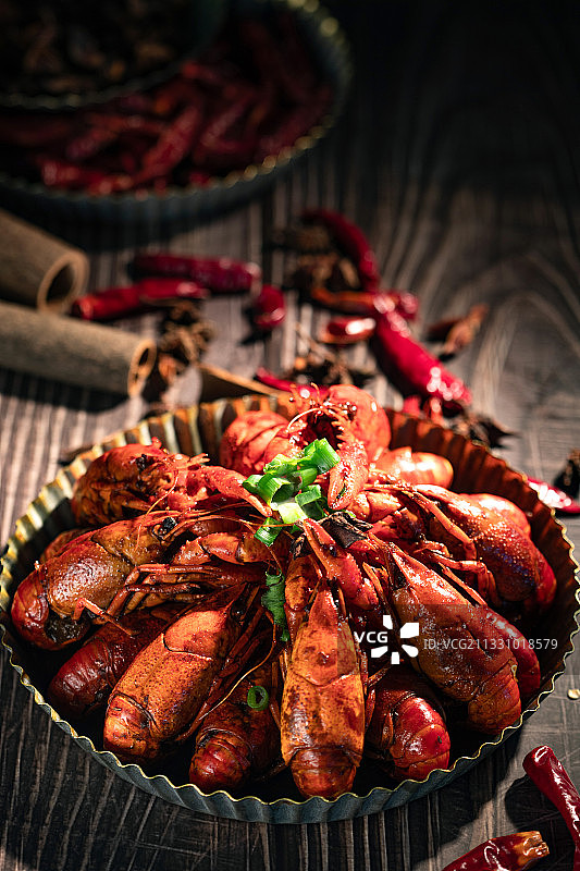 中华美食麻辣小龙虾图片素材