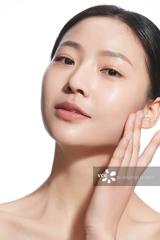 年轻美女妆面肖像图片素材