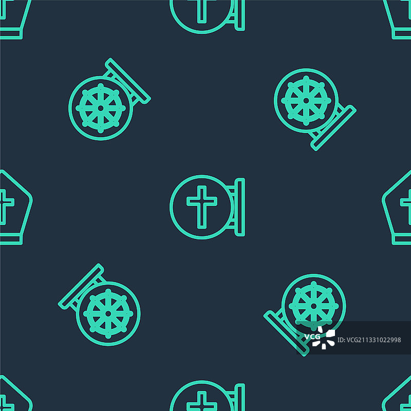 设行基督教十字法轮和教皇图片素材