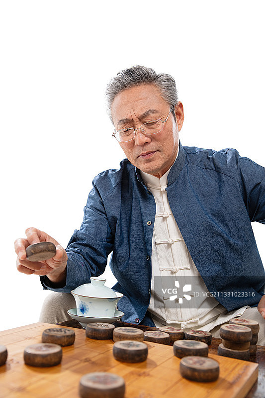 老年人下象棋图片素材
