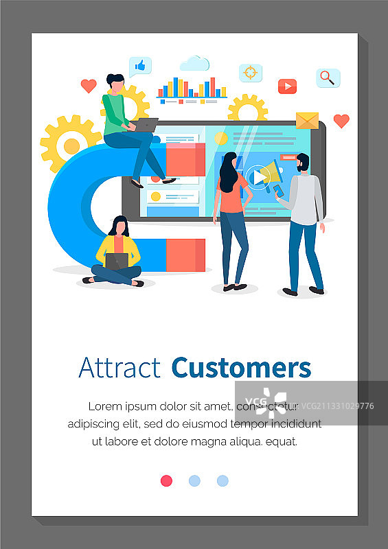 吸引在线客户的网页模板图片素材