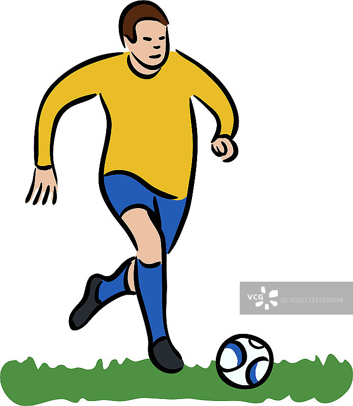 足球运动员踢球瞬间图片素材