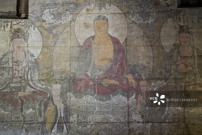 山西省 运城市 稷山县 青龙寺 壁画图片素材