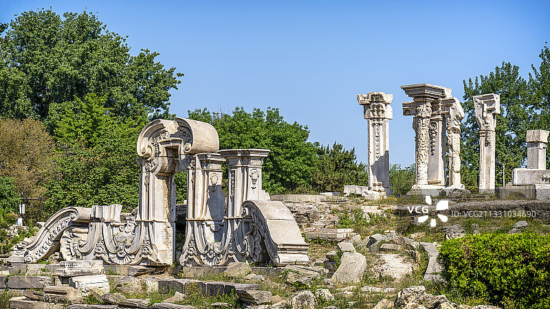 圆明园遗址图片素材