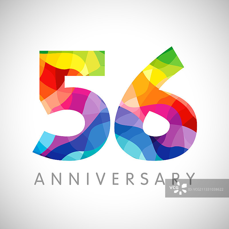 56周年彩色标志图片素材