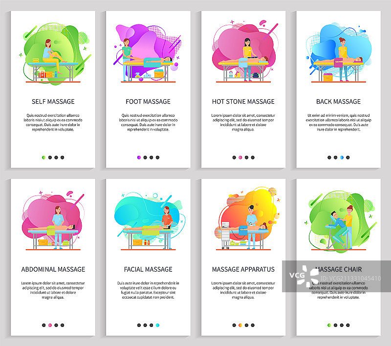 热石按摩腹部和面部护理图片素材