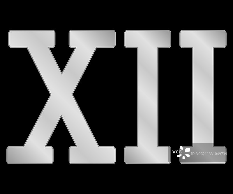 罗马数字十二图片素材