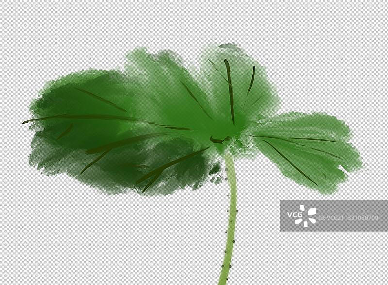 夏天池塘荷叶蜻蜓插画元素图片素材