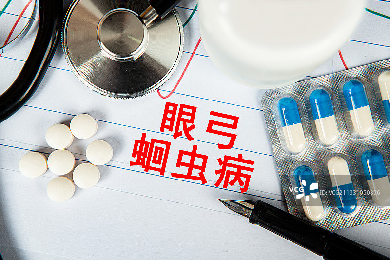 医疗概念：眼弓蛔虫病图片素材