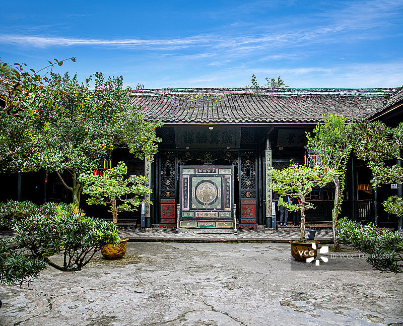 四川省大邑县刘文彩庄园牌楼图片素材