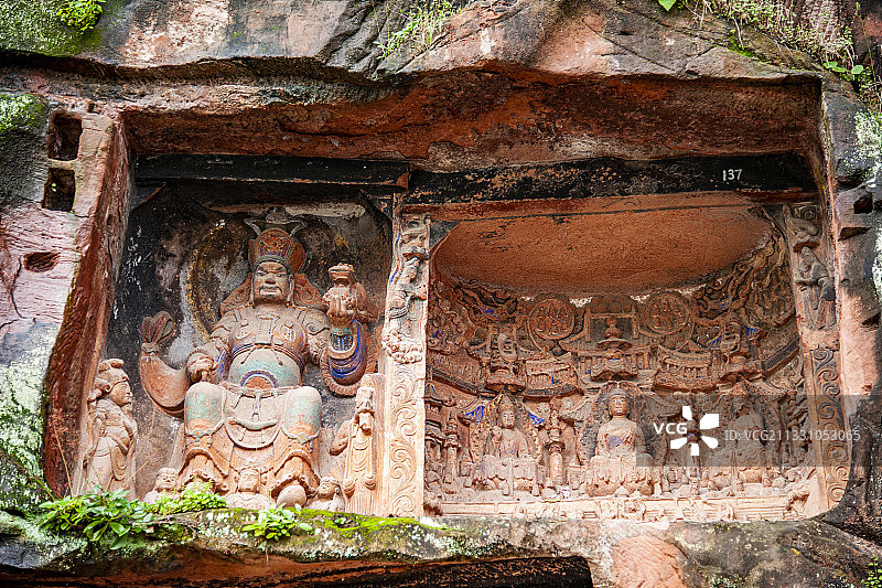 四川省乐山市夹江县千佛岩图片素材