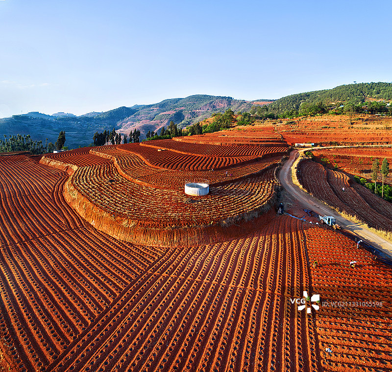 红土地风光图片素材