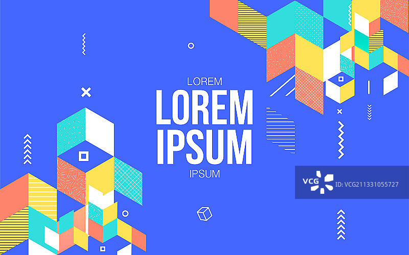 孟菲斯几何纹理形状多彩抽象图案背景素材图片素材