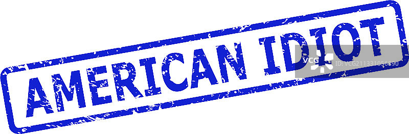 带有腐蚀风格的美国白痴印章图片素材
