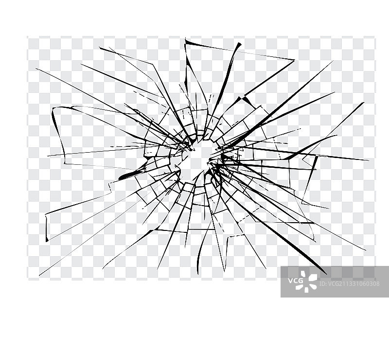 玻璃上的裂缝和弹孔图片素材