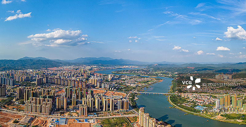 广东省河源市源城区城市风光景观图片素材
