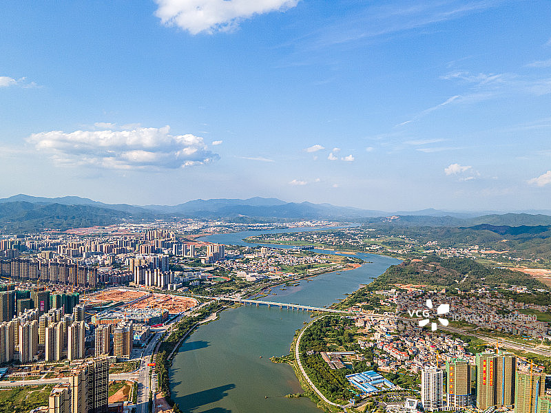 广东省河源市源城区城市风光景观图片素材