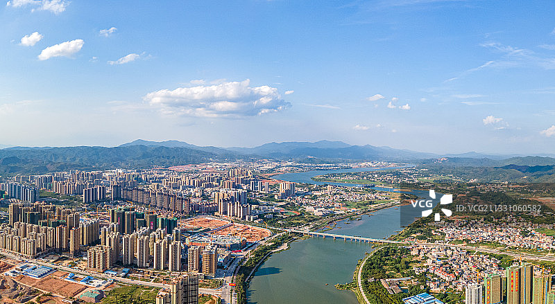 广东省河源市源城区城市风光景观图片素材