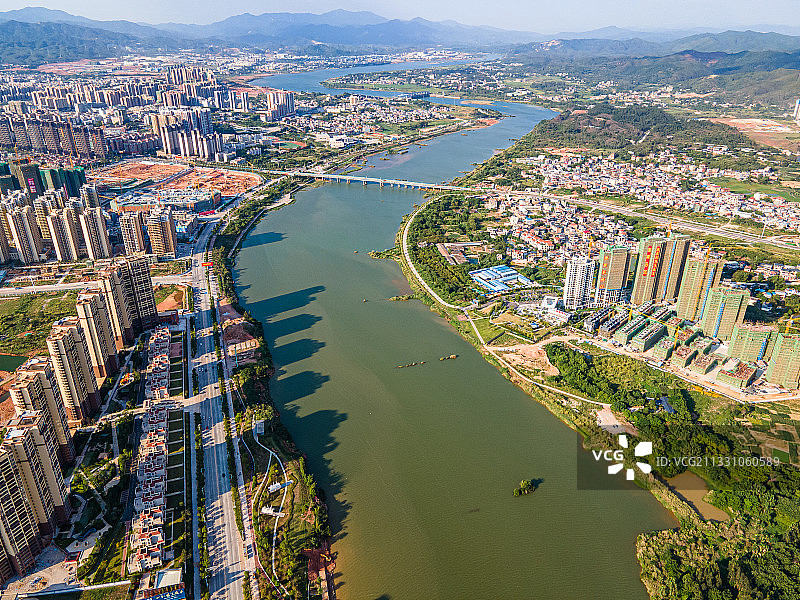 广东省河源市源城区城市风光景观图片素材