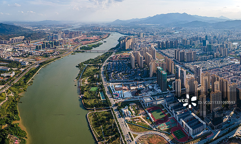 广东省河源市源城区城市风光景观图片素材
