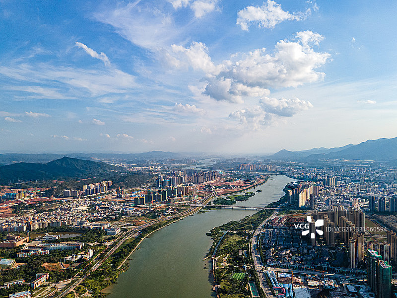 广东省河源市源城区城市风光景观图片素材