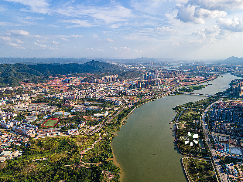 广东省河源市源城区城市风光景观图片素材