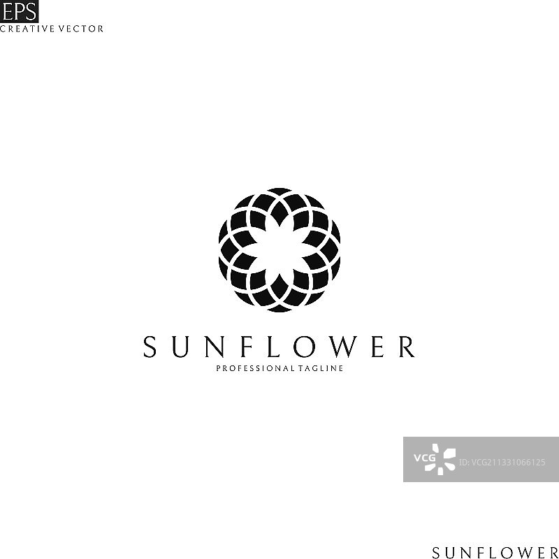 向日葵logo模板图片素材