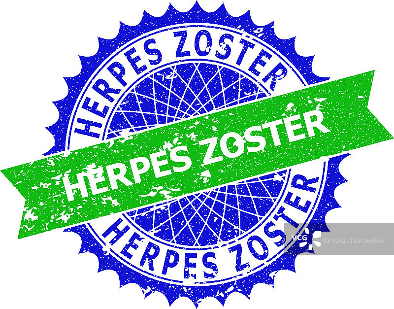 带状疱疹双色花结划痕水印图片素材