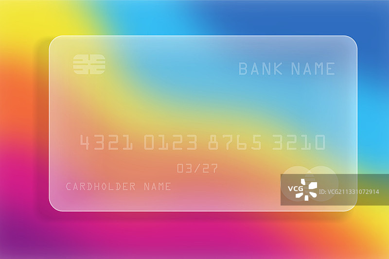 玻璃银行卡图片素材