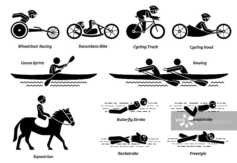 残疾人赛车运动和游戏图片素材