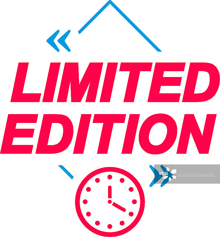 带时钟的限量版标签对话气泡图片素材