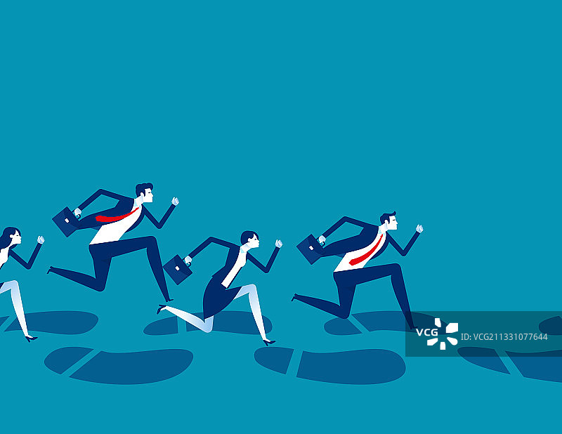 奔跑的商务人士图片素材