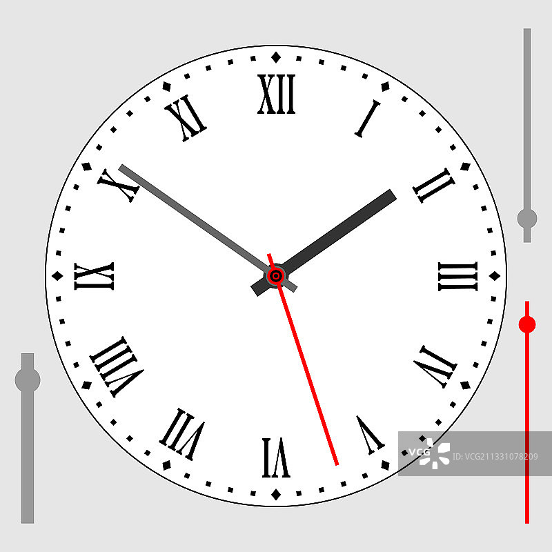 带罗马数字箭头的复古白色表盘图片素材