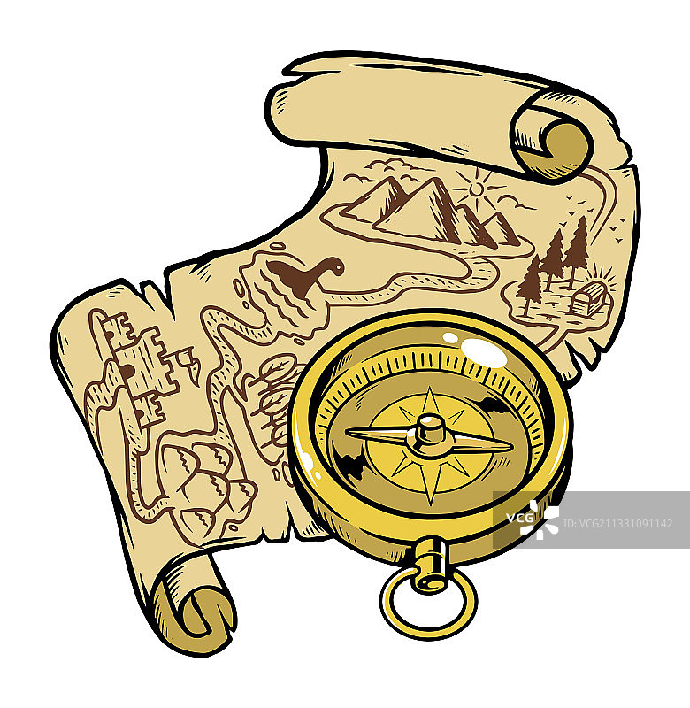 在地图上寻找宝藏图片素材