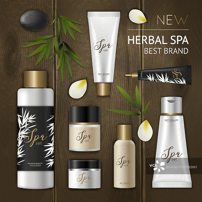 水疗化妆品组合图片素材