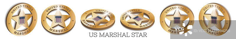 3D圆形五角星图片素材