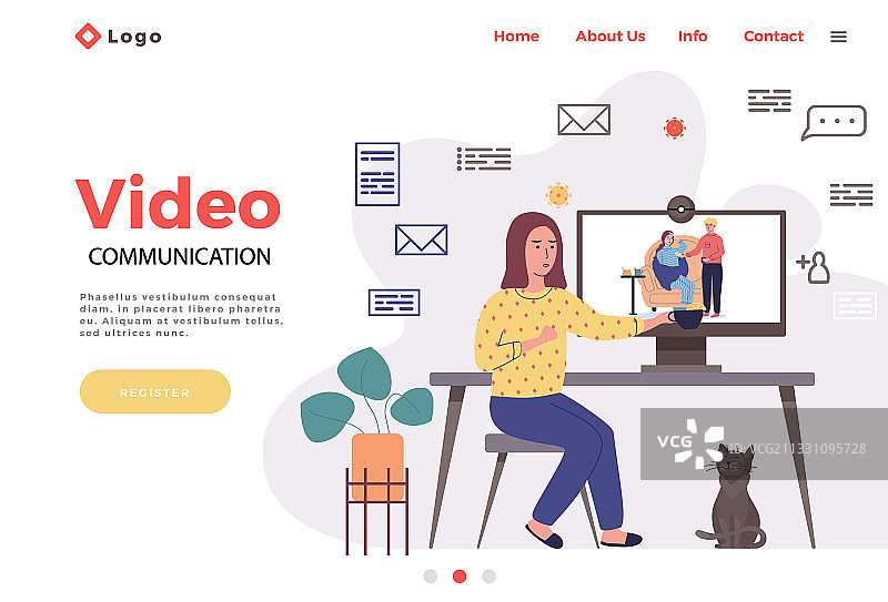 互联网网页设计与喝茶的女人图片素材