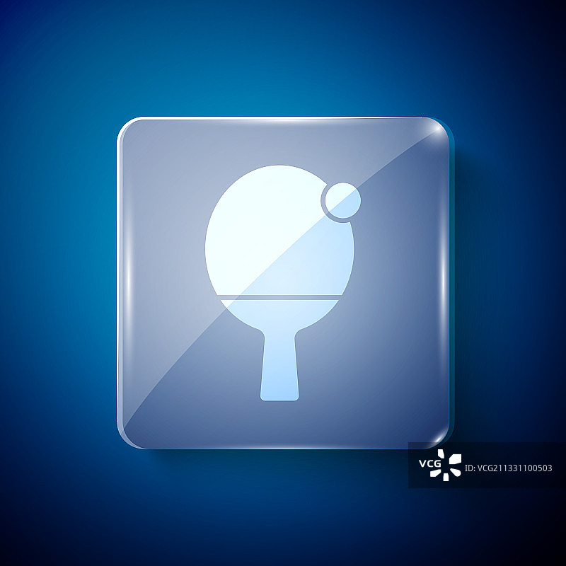 白色乒乓球拍图标图片素材