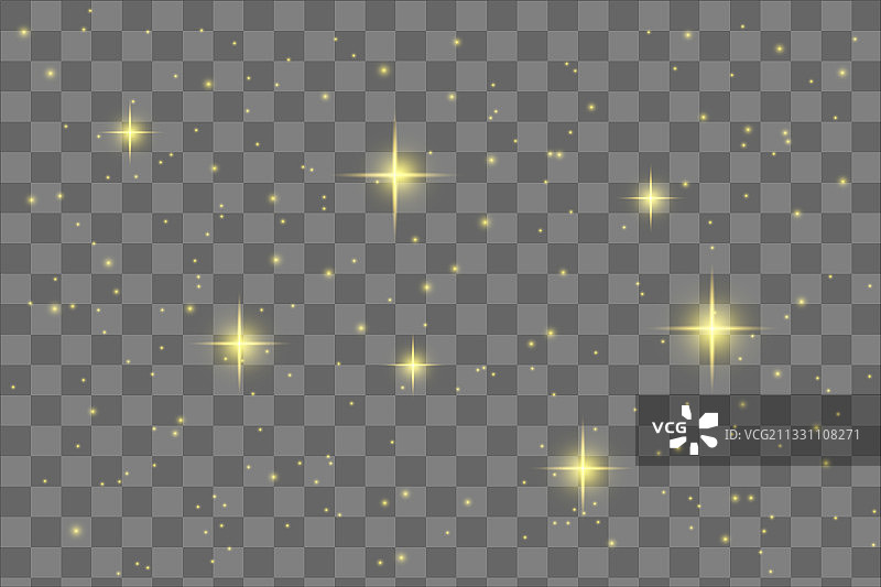 闪耀的尘埃和金色星光图片素材