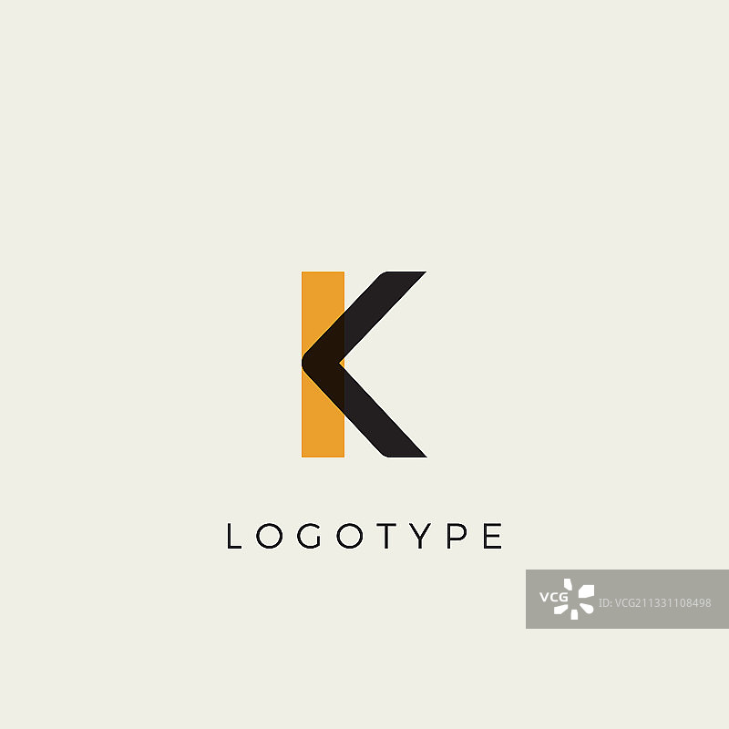 创意字母K标志和会标简约设计图片素材