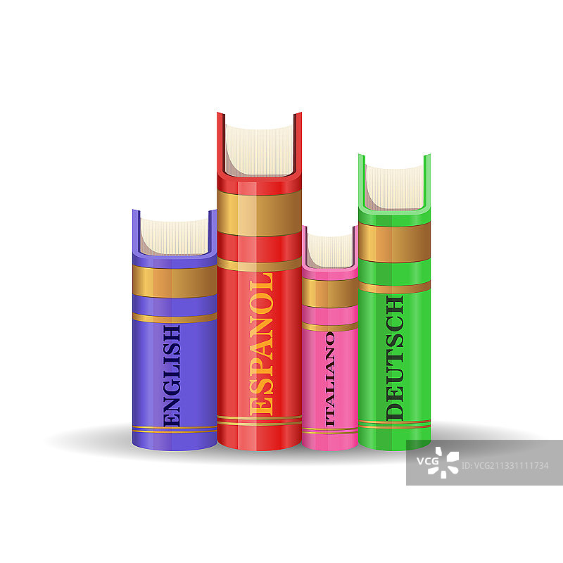 不同语言的词典图片素材