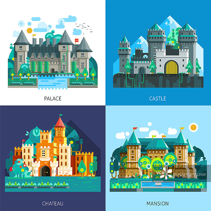 中世纪城堡合集图片素材