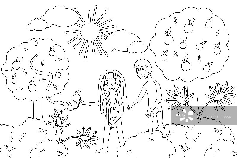 亚当的圣经场景图片素材