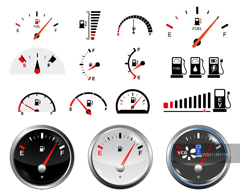 油量表、刻度或油量指示器图片素材