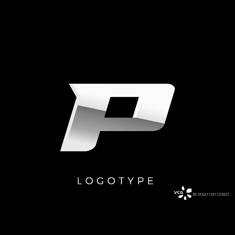 带不锈钢的钢制P字母商业字母组合图片素材