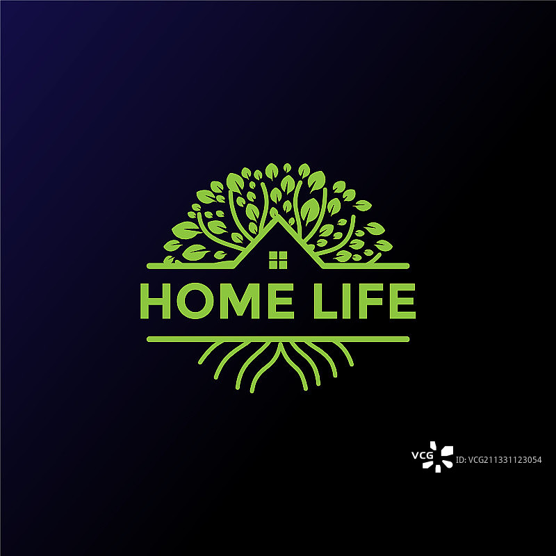 树屋小木屋房地产logo设计图片素材