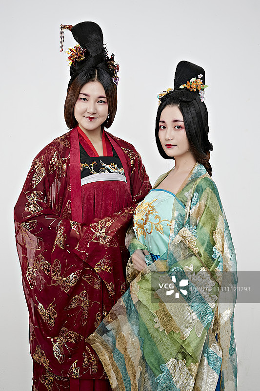 大唐风韵女性古装造型（唐朝古装）图片素材