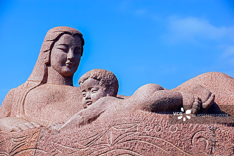 黄河母亲雕塑图片素材