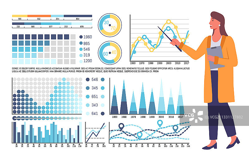 女人提交进度报告图片素材